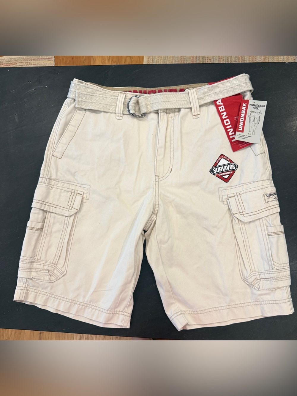 Unionbay Men’s Survivor Cargo Shorts in Stone